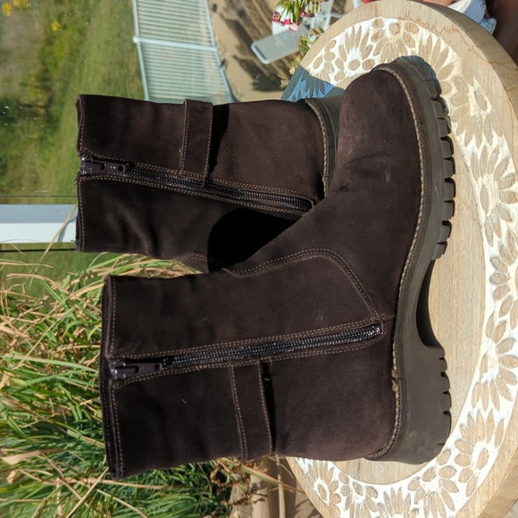 La Canadienne mahogany suede Chelsea boots 6-7 - Picture 7 of 10